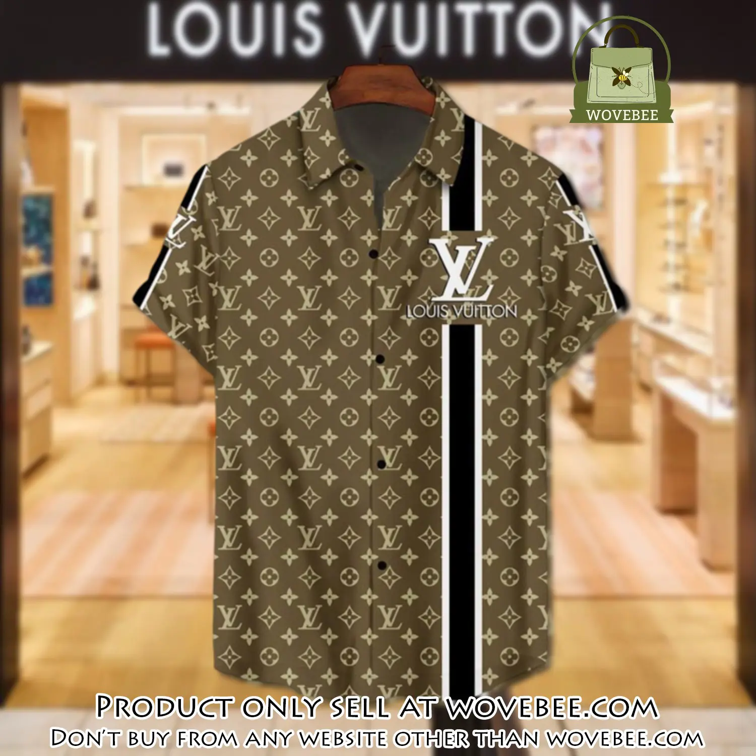 Lv louis vuitton luxury hawaiian shirt & short set lhs1196 wvb5255295